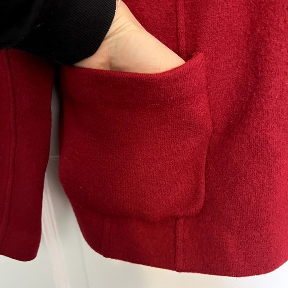 Marconi Dark Red Wool zip up jacket M - Picture 3 of 6